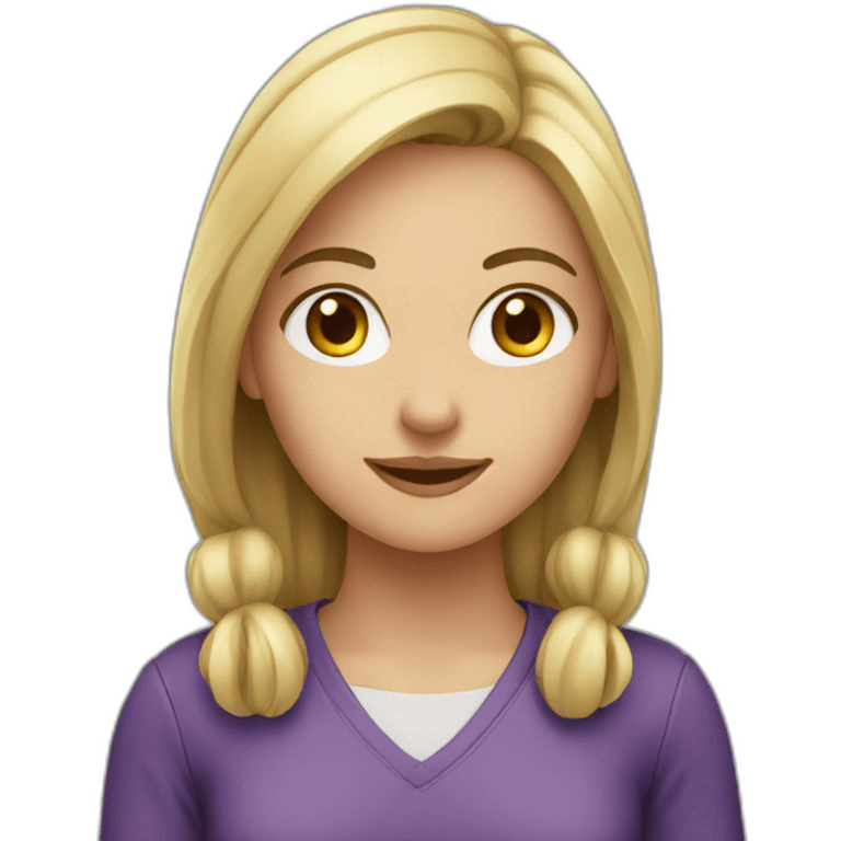 caucasian girl working emoji