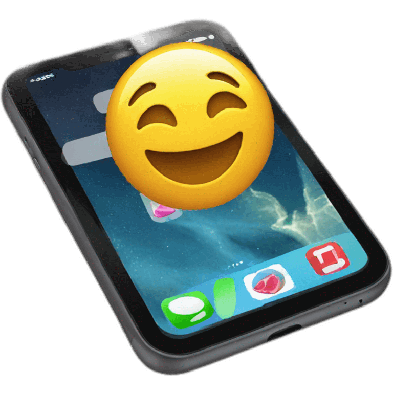 iphone floating and spinning emoji