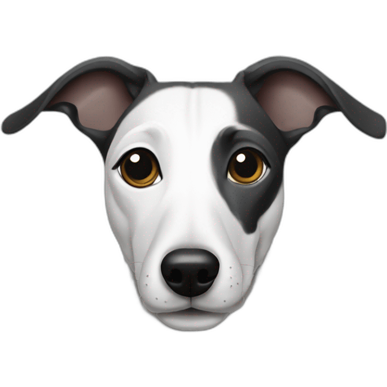 black and white whippet emoji