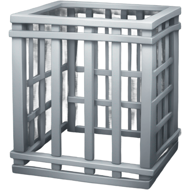 A simple cube jail cell with bars emoji