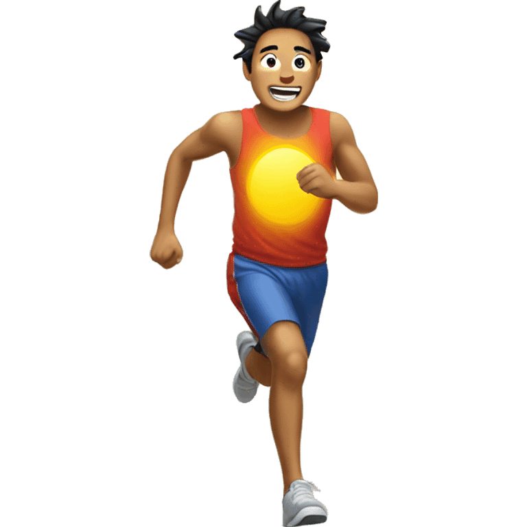 Filipino sun guy running emoji