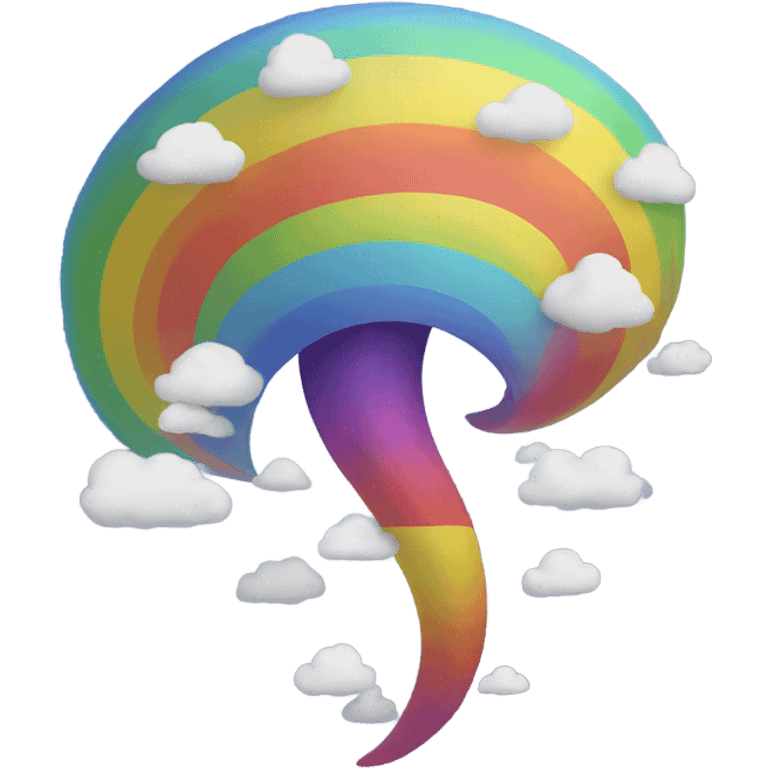 Tornado with little colorful rainbows emoji