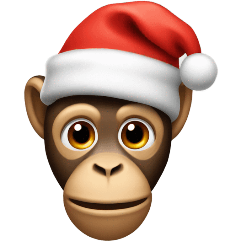 Monkey with Santa hat emoji