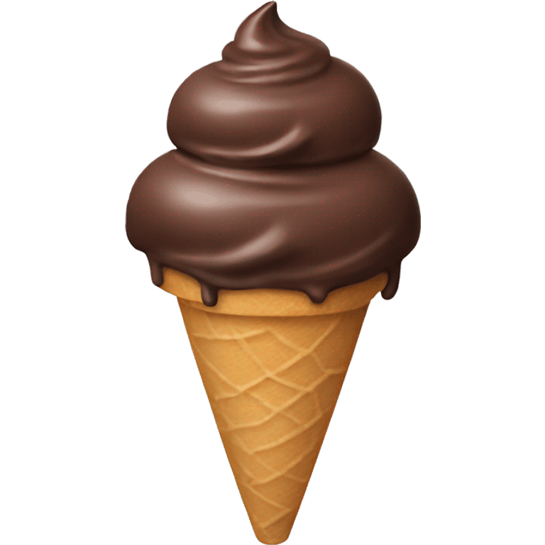 Chocolate ice cream emoji