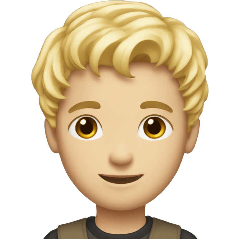 boy blonde hair with book emoji