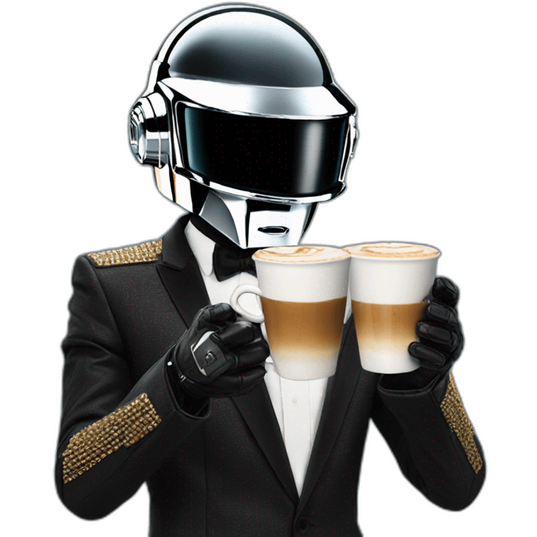 Daft punk holding cappuccino  emoji