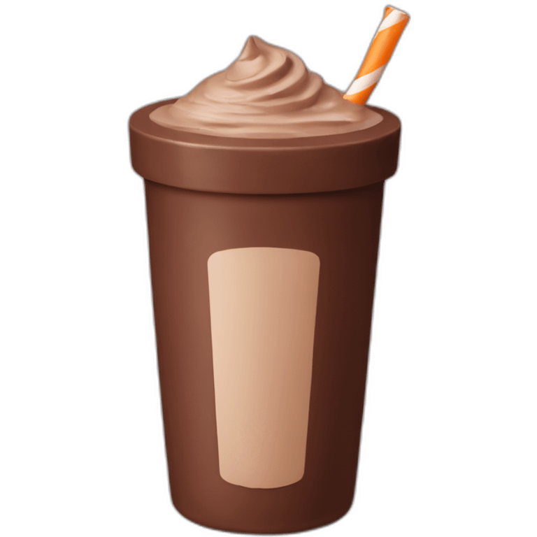 Chocolate protein shake emoji