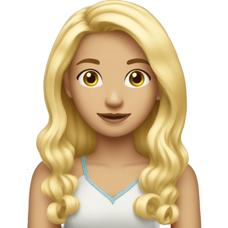 Pretty blond girl emoji