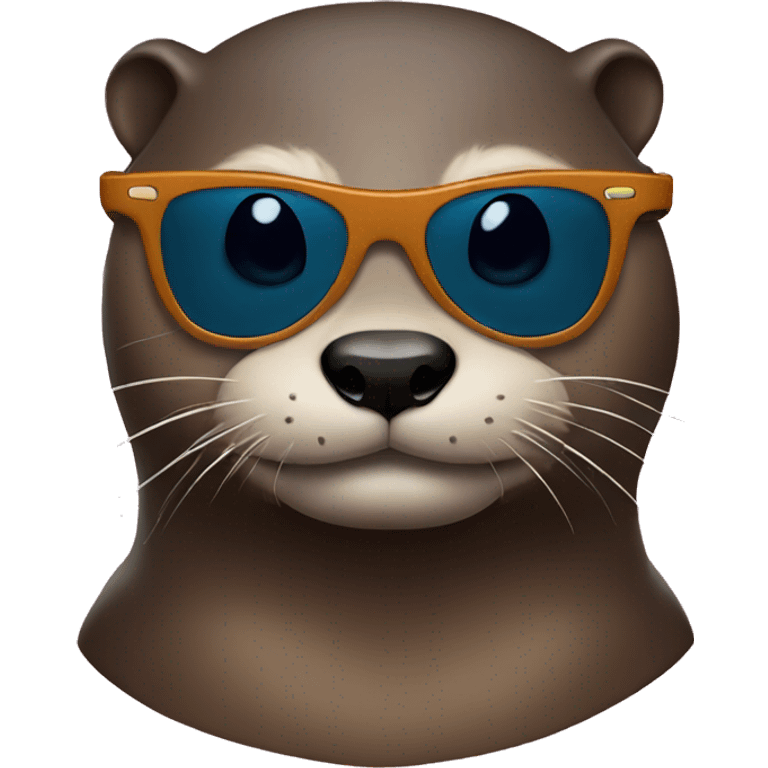 Otter with sunglasses  emoji