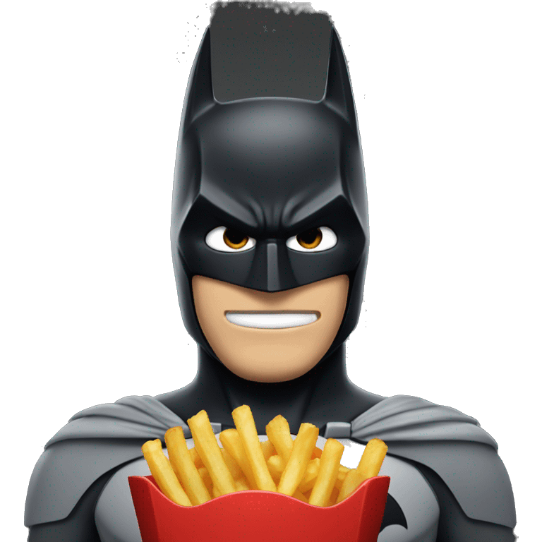 Batman qui mange des frites emoji