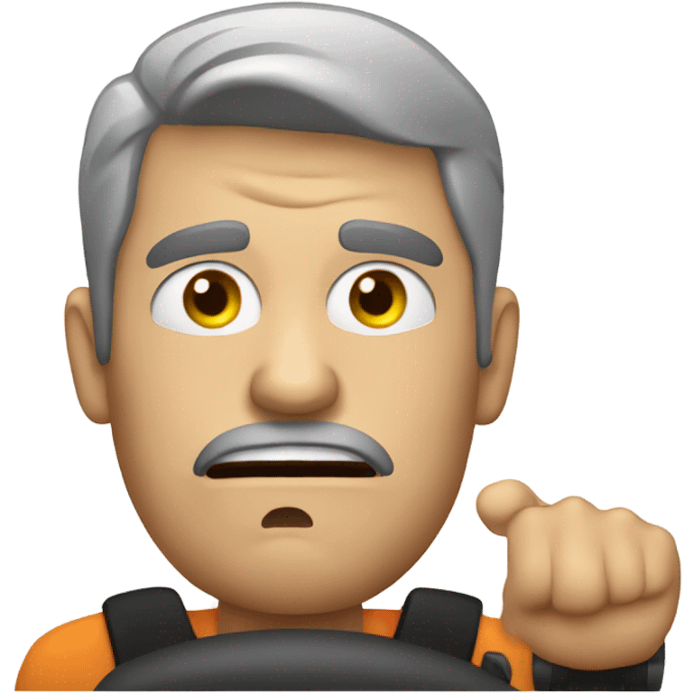 Tired irate driver emoji