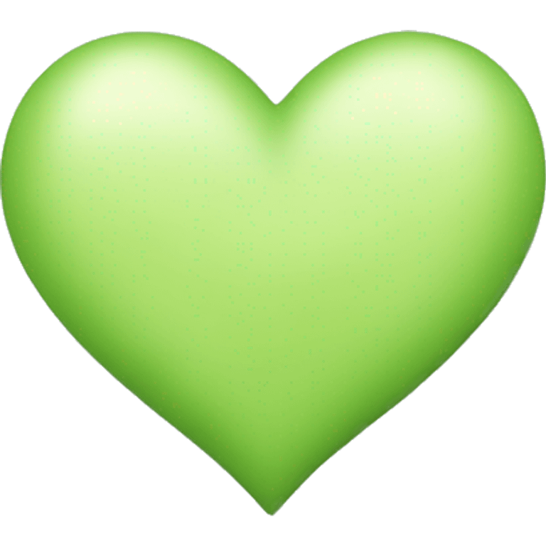 Light Green pastel Apple Heart Emoji  emoji