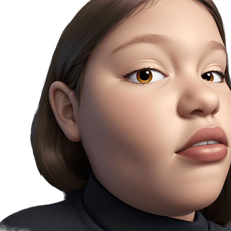 realistic portrait of girl emoji