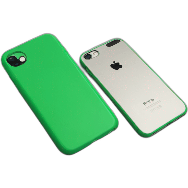 IPhone in green case emoji