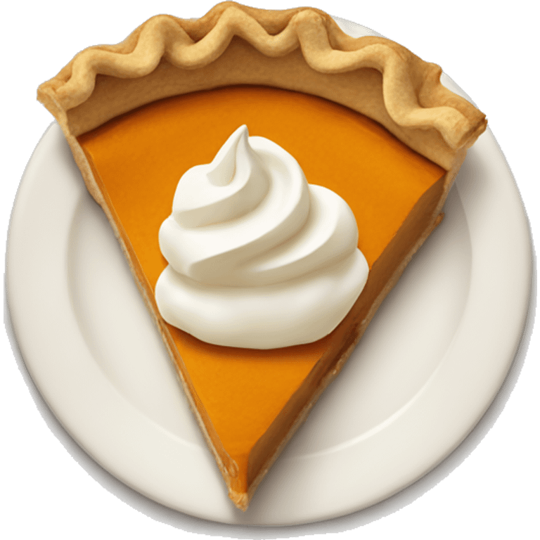 A slice of pumpkin pie with cream emoji