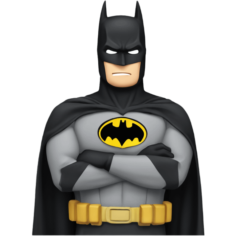 batman stopping you with his hand emoji