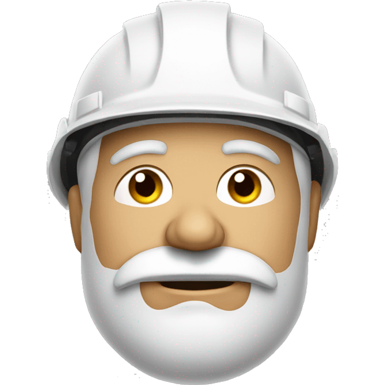 photorealistic Soviet serious man wearing a construction helmet emoji