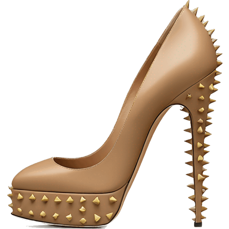 VALENTINO Tan-go PLATFORM PUMP spikes emoji