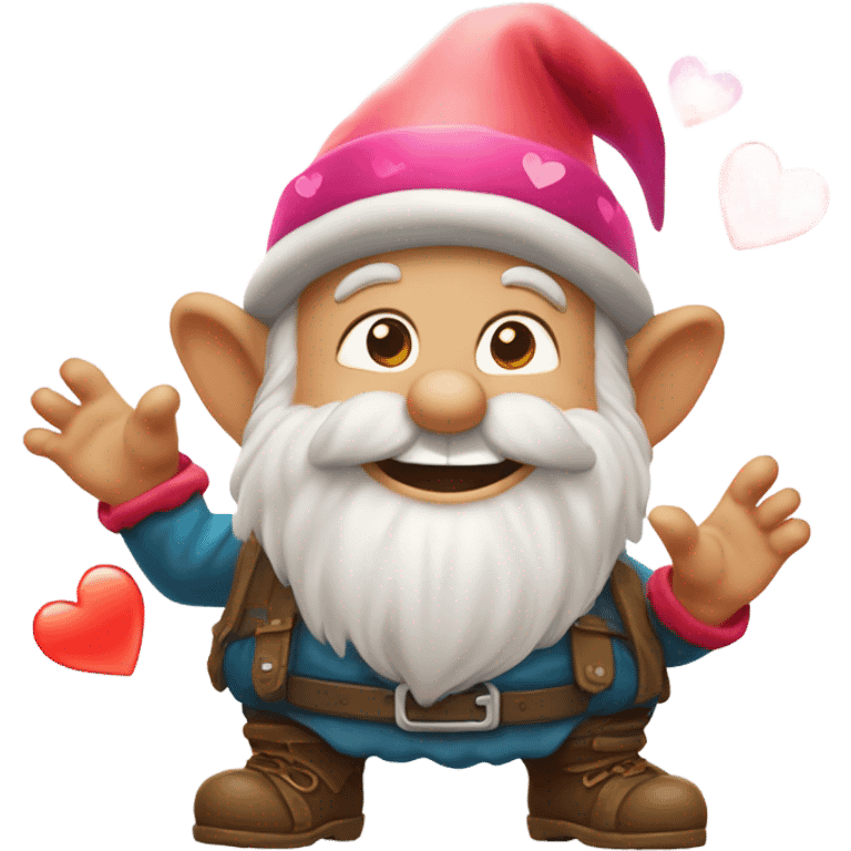 Gnome sending la ve emoji