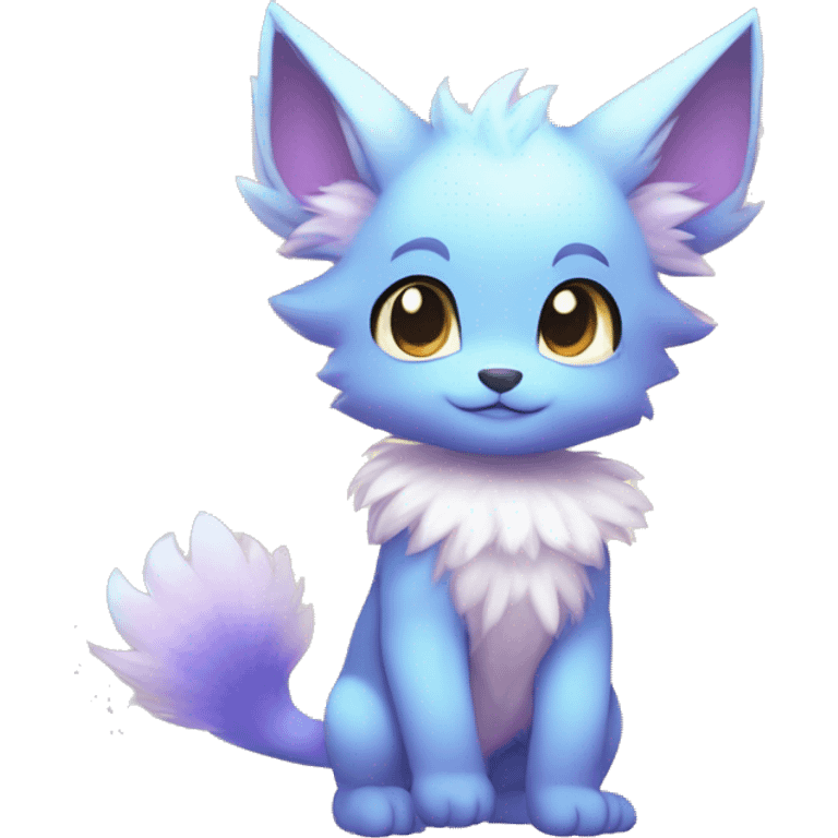 Anthro-Pastel-Gradient-Fantasy-Fur-Sona-Chibi-Shiny-Fakémon-Hybrid full body emoji