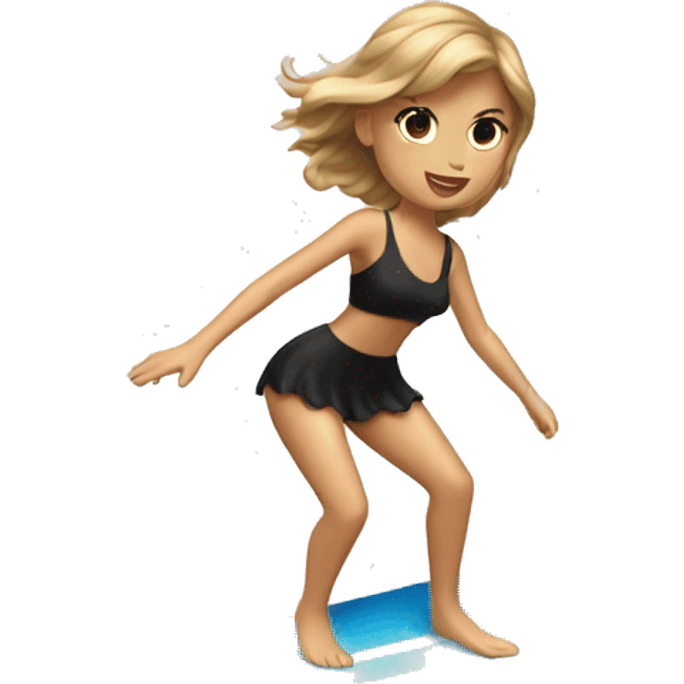 Taylor swift surfing emoji