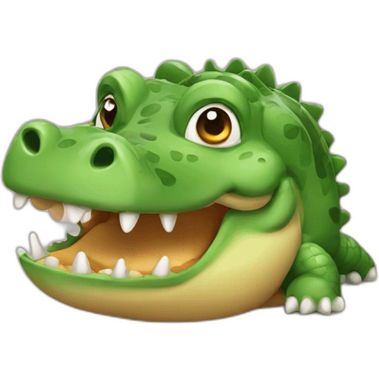 Cute little Chubby Crocodile  emoji