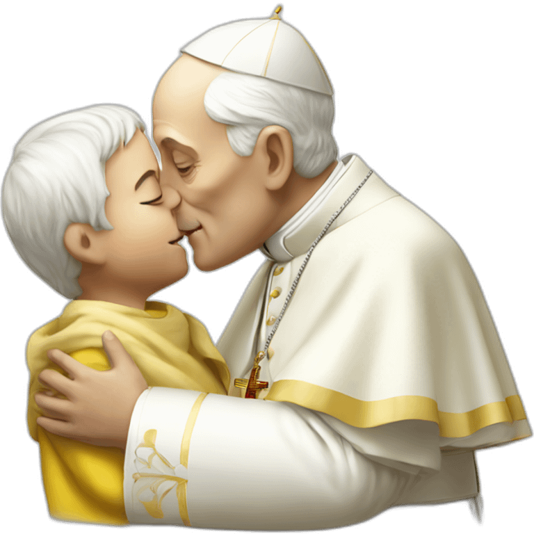 pope-with-yellow-face-kissing-child emoji