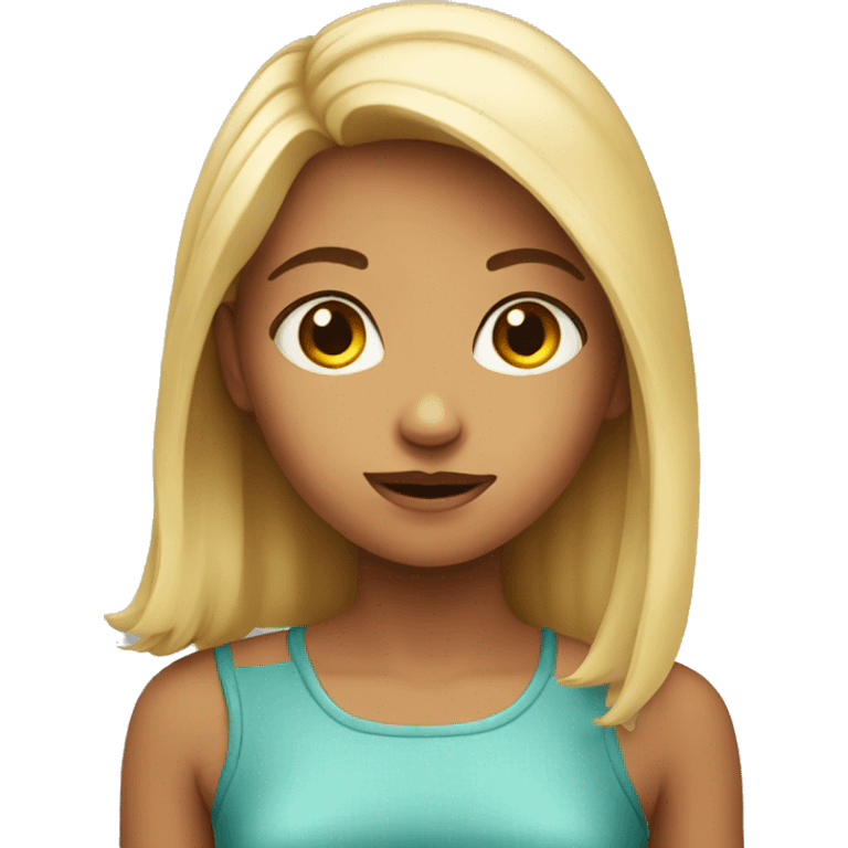 girl with curious facial express emoji