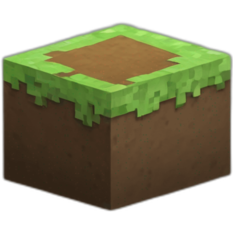 Minecraft block of dirt emoji