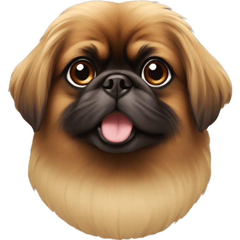 Brown Pekingese  emoji