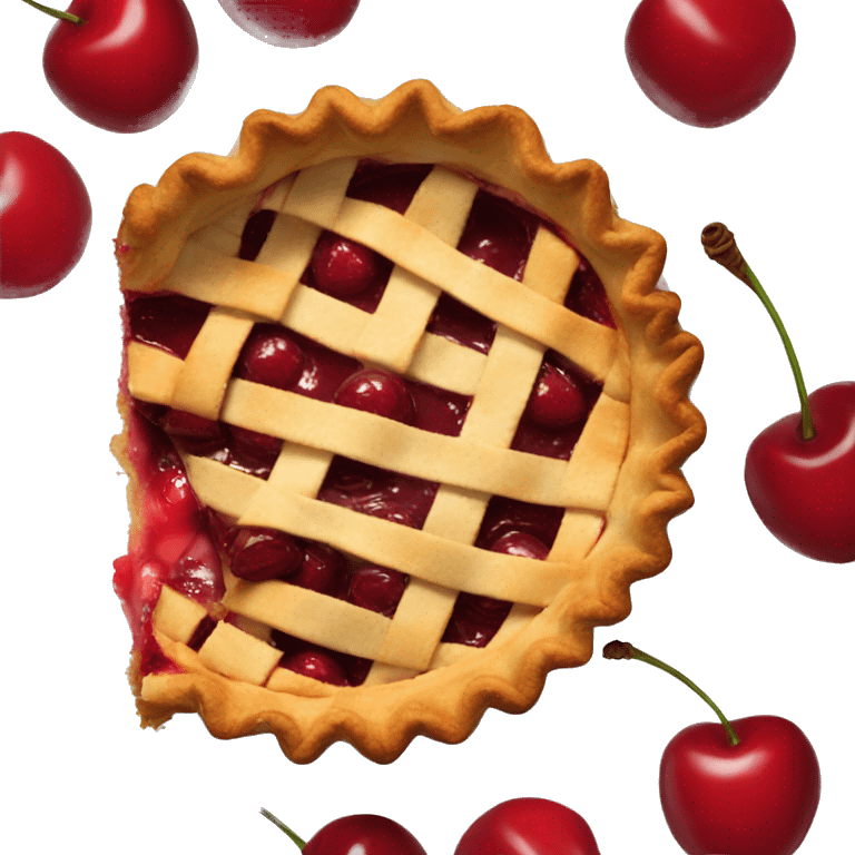 Cherry pie emoji