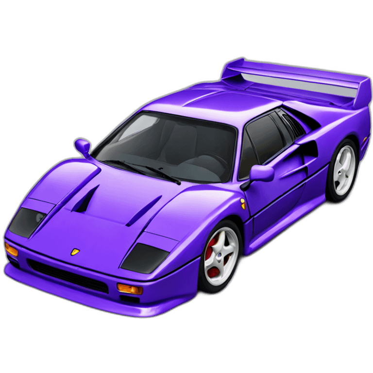 F40 violette et blanc emoji