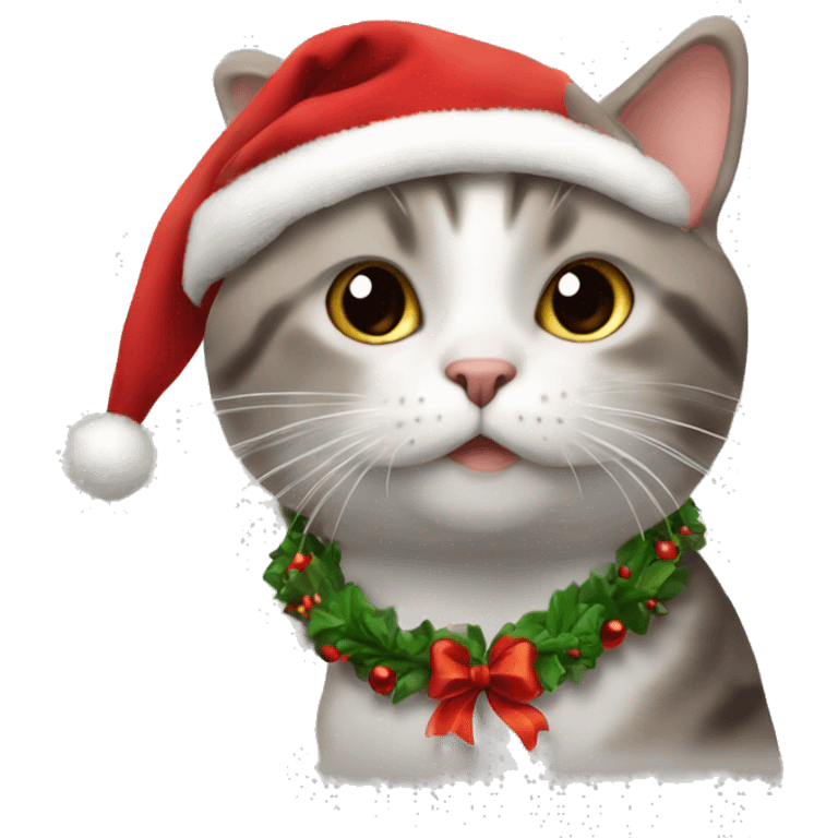 Cat and Christmas ￼ emoji