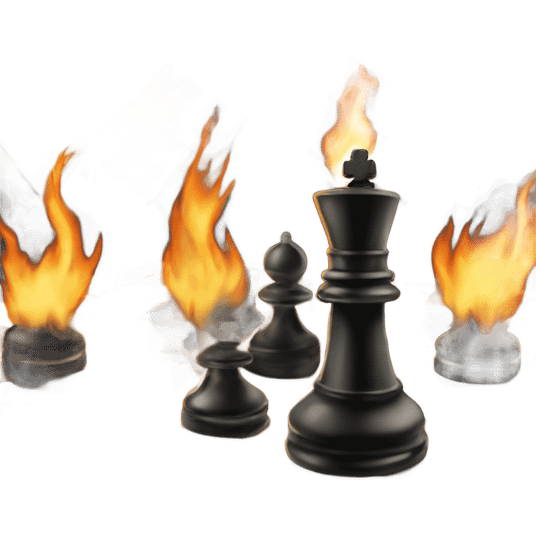 Burning chess board emoji