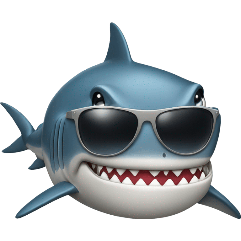 Shark wearing sunglasses  emoji