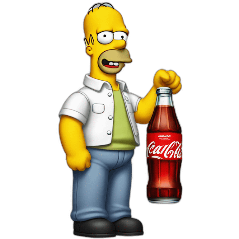 Homer Simpson qui boit du Coca-Cola emoji