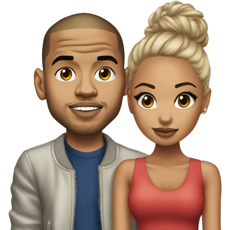 Hyper Realistic Chris Brown and beautiful Karruche Tran  emoji