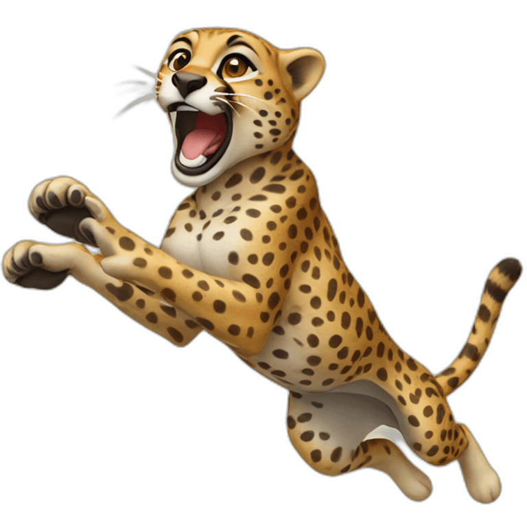 jumping cheeta emoji