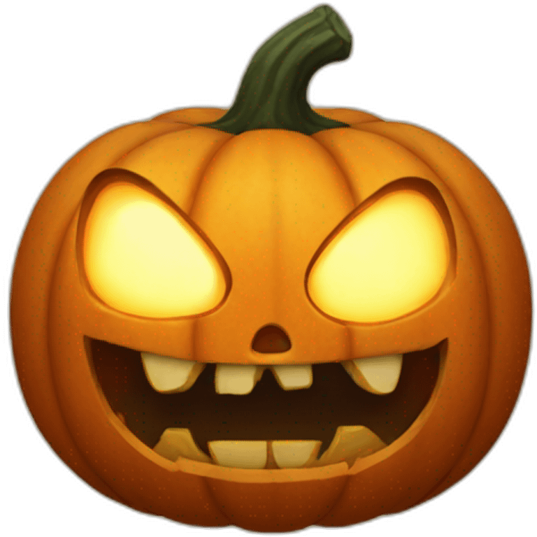 Very scary pumpkin emoji