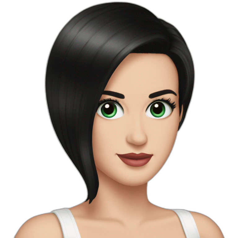 katy perry long black hair emoji