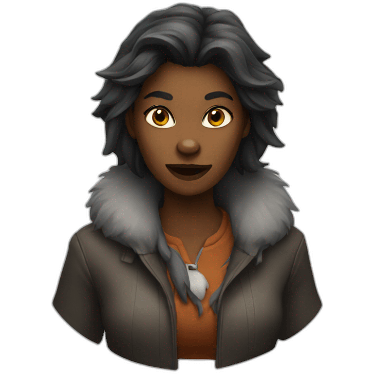 Female werewolf  emoji