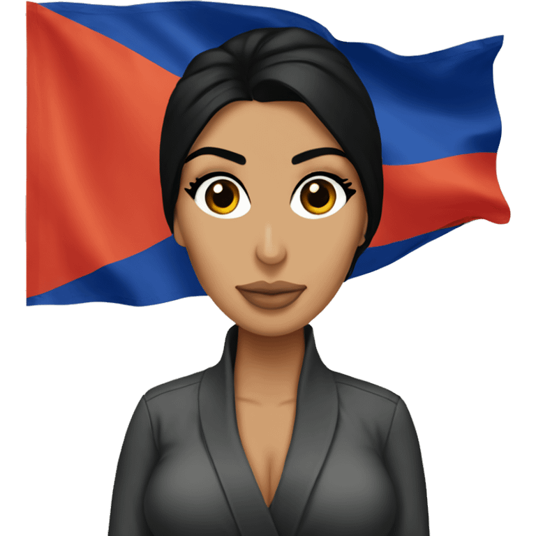 Kim Kardashian with Armenian flag emoji