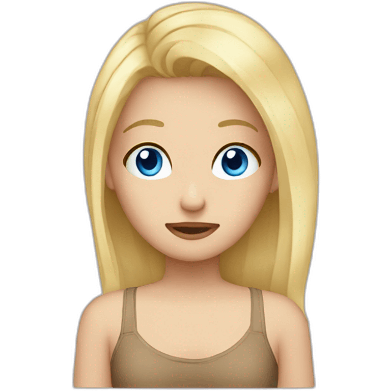 girl with blond hair and blue eyes facepalm emoji