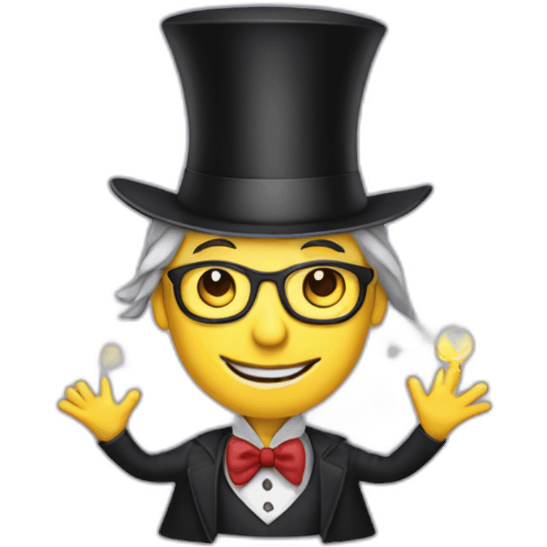 magician who type code on a computer emoji