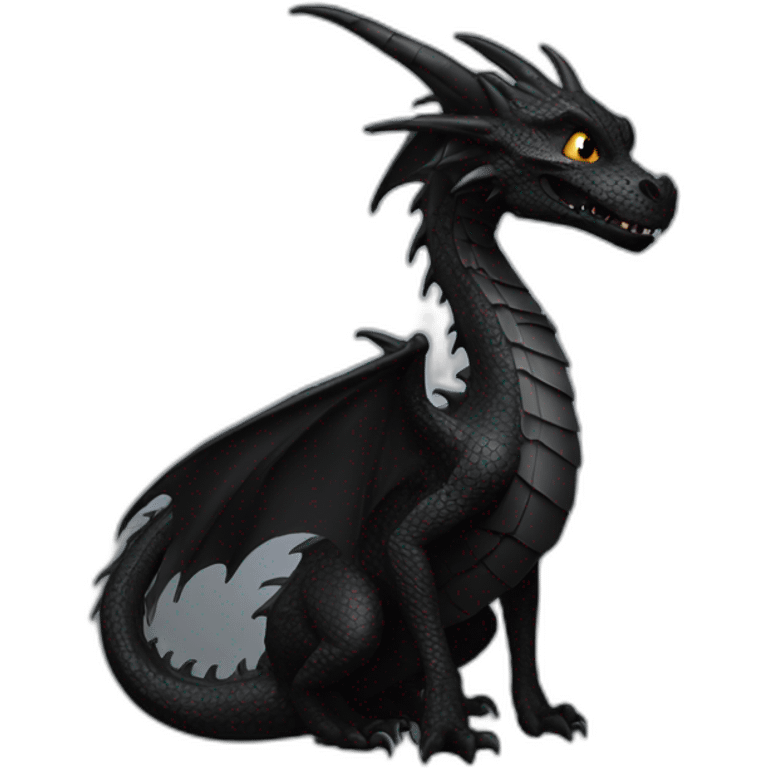 dragon noir emoji