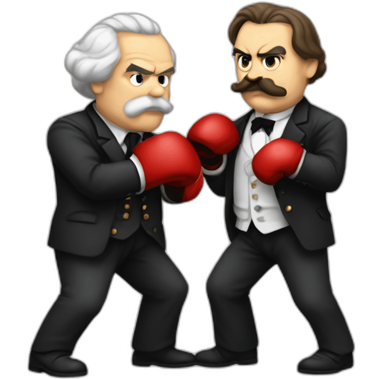 karl marx boxing with adolf hitler emoji