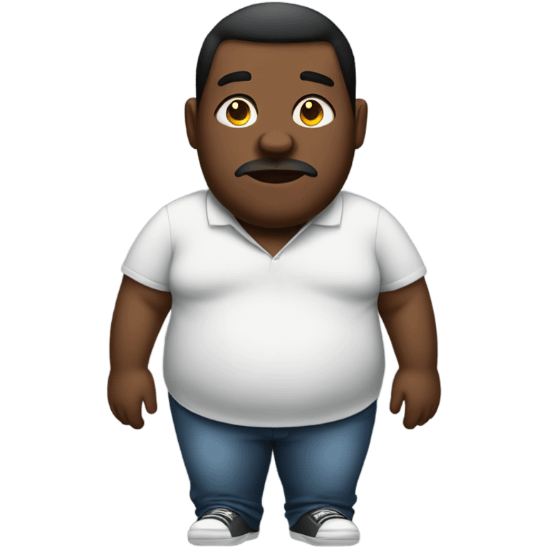 Large overweight black man emoji