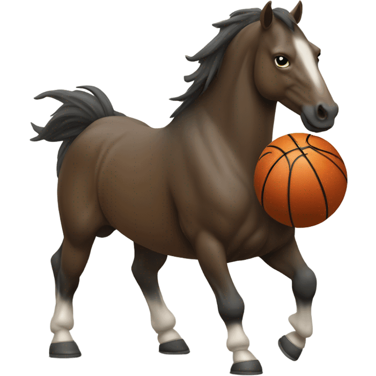 Horse playing basketball  emoji