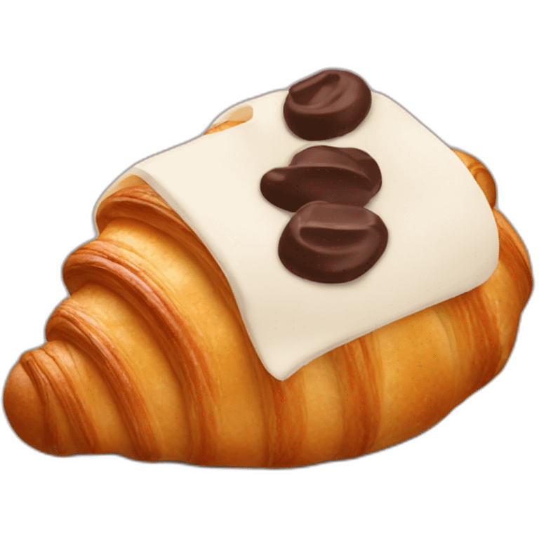 Croissant with chocolate  emoji