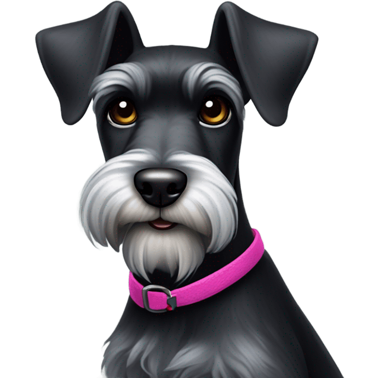 Black Mini schnauzer party color emoji